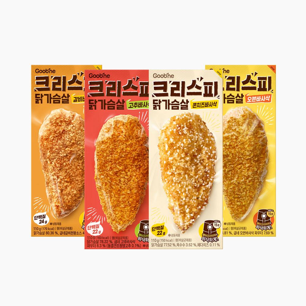 [체험팩] 크리스피 닭가슴살 4종 8팩